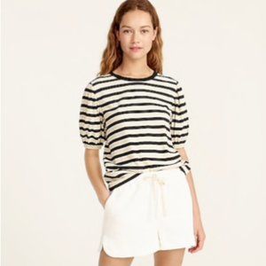 J. Crew Puff-sleeve Broken-in Jersey T-shirt
